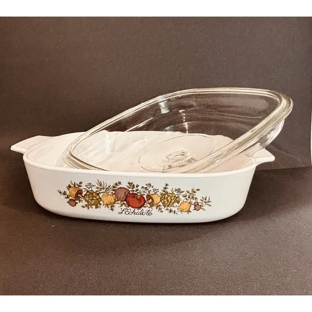 Vintage Corning Ware Spice of Life A-10-B 2.5 Liter w/ Original Pyrex Dome Lid